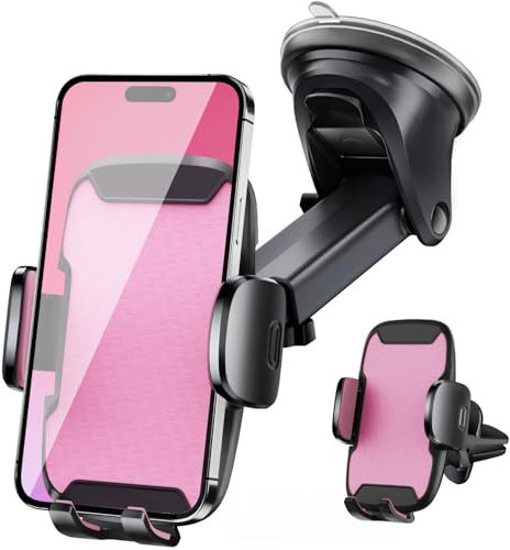 Vexloria Support Téléphone Voiture, [Ventouse Ultra Puissante & Clip Stable] Porte Telephone Voiture 3 en 1 Accroche Telephone Voiture Pose GPS Voiture Universel Portable pour Tous Les Smartphones