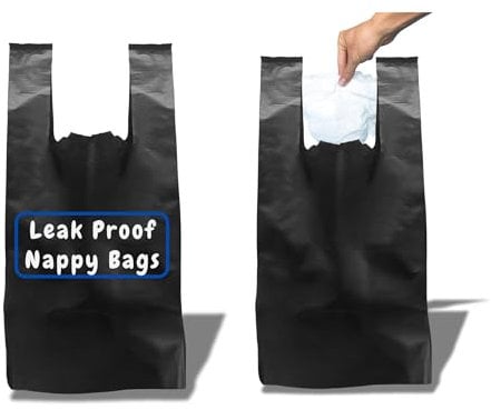 200 Adult Nappy Bags - Extra Strong & Leak-Proof Sanitary Sacks for Incontinence Pads (2 Packs of 100)