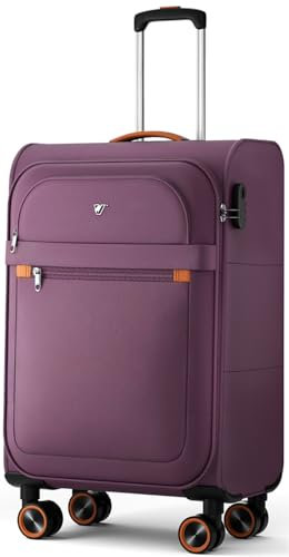 ABISTAB Weichschalen Handgepäck Koffer klein 55x35x23cm - Stoff Koffer Trolley - Leicht Reisekoffer mit 4 Rollen & Zahlenschloss, 47 Liter