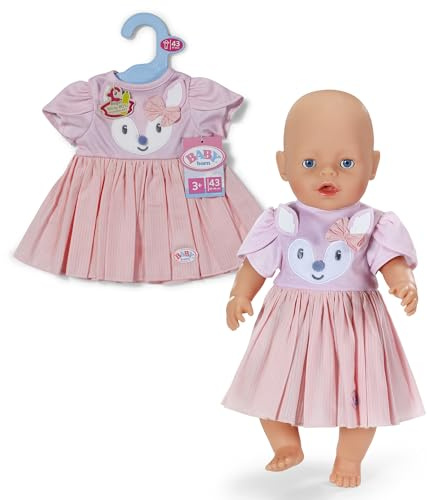 BABY born Kleid REH für 43 cm Puppen mit REH-Applikation | Reh-Applikation, passend für 43 cm Puppen