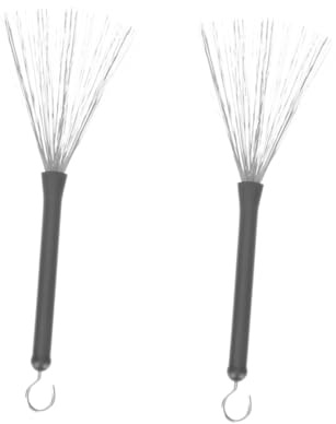PRETYZOOM 2 Stück Trommelbürsten mit Edelstahl draht Einziehbare Drum Wire Brushes für Jazz schlagzeug Langlebige Percussion instrumenten Zubehör Kompakt und Platzsparend für Anfänger und