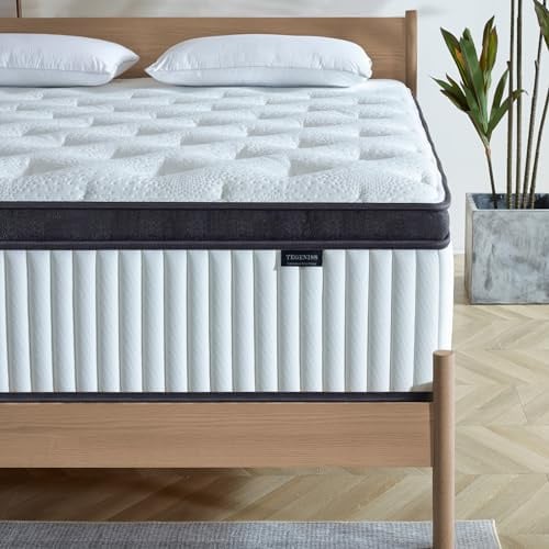 Tegeniss Matratze 140x200,Taschenfederkernmatratze mit 25 cm Höhe,7-Zonen