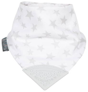 Cheeky Chompers Muslin Baby Bibs with Teether | Super Soft & Absorbent | 2 months+ Teething Bibs, Toddler Bibs | Multi-Award Winning Neckerchew