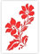 QBIX Blume Schablone - Wildblumen Schablone - zwei Blumen Schablone - A5 Größe - wiederverwendbare DIY Schablone zum Malen, Backen, Basteln, Wand, Möbel
