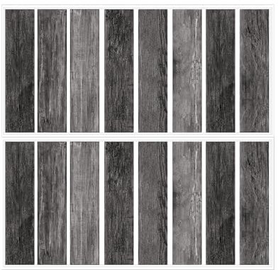 RoomMates Wandaufkleber, Holz, Used-Look, Vinyl, Schwarz, 2 Sheets 17.25 inches x 36.5 inches