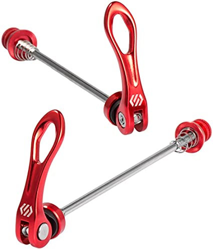 Chooee Quick Release Skewers Front & Rear Set for Mountain Bike MTB Red