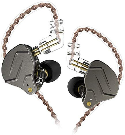 KZ ZSN Pro Auriculares DE Alta FIDELIDAD Tecnología híbrida Profesional dinámica Auricular en la Oreja (Sin micrófono, Gris)