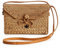 Novum Crafts Runde Rattan-Tasche für Damen – handgefertigte Ata Flechtbörse – Kreis, quadratisch, oval, brauner Stroh-Boho-Tasche, 8 5/8” x 3 1/4” (21,9 cm x 8,2 cm)