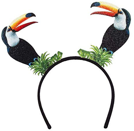 Boland 52594 - Haarreif Tukan, Kopfschmuck, Tiara, Diadem, Kostüm, Karneval, Mottoparty, Sommerfest