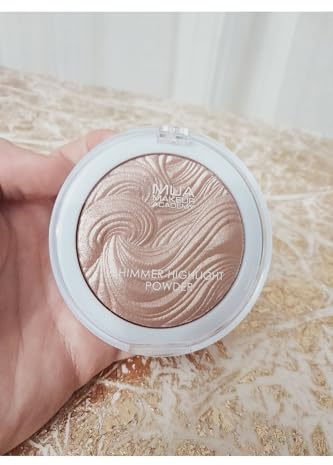 MUA Shimmer Highlighter Powder, Radiant Cashmere (Pack of 1) | Warm Champagne Glow, Highly Pigmented, Velvety Texture, Perfect for Cheeks & Eyes, Vegan & Cruelty Free