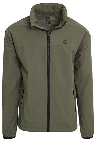 AGU GO Essential Regenjacke Damen & Herren, Fahrradjacke Wasserdicht & Winddicht, Atmungsaktiv, Reflektierend, Unisex, L, Grün