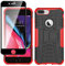 Yiakeng iPhone 8 Plus Case, iPhone 7 Plus Phone Case with Screen Protector, Shockproof Silicone Protective with Kickstand for iPhone 8 Plus (Red)