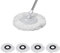 Youyijia 4PCS Mop Head Cleaning Replacement Mops Head White Microfiber Mop Head Refills 360° Rotating Round Spin Magic Mop Replacement Compatible Wet Dry Mop