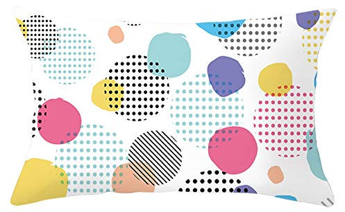 Banemi Deco Kissenbezüge, Tupfen Bunt Polyester für Schlafzimmer Sofa 30X50cm
