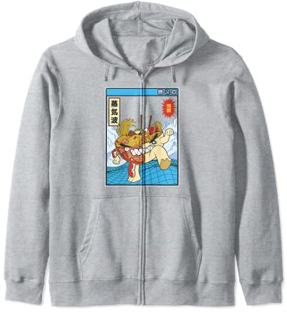 Angry Ramen Schale X-Ray Japan Style Otaku Anime Vaporwave Kapuzenjacke