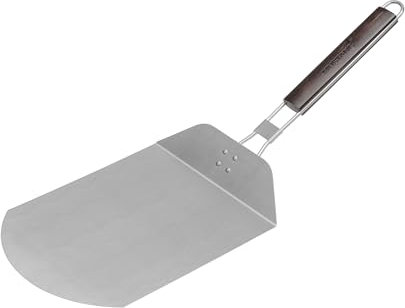Grillpaul Mustang Pizzaheber, Pizzaschaufel mit Holz Klappgriff Stiellänge 32cm Edelstahl