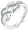 YL Keltischer Ring 925 Sterling Silber Mai Geburtsstein Smaragd Jubiläum Ewigkeit Unendlichkeit Keltischer Knotenring für Damen(Größe 58）