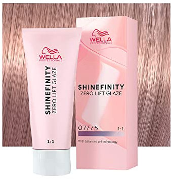Wella Shinefinity Raspberry Latte 07/75 Rubio Medio Arena Caoba 60ml - coloración demipermanente
