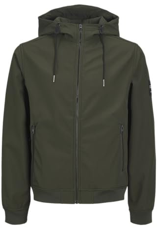 JACK & JONES Jjebasic Softshell Hood Noos Veste, Homme, Rosin, M