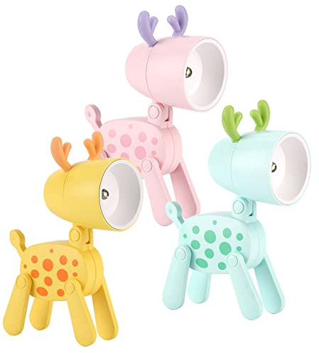 Mini Nachtlicht Kinder Batterie, Led Nachtlicht Kinderzimmer Personalisiert, Nachtlicht Baby Stilllicht Akku, Klein Lampe Batteriebetrieben Innen, Weihnachtsgeschenke Junge Mädchen (Sika Rotwild-A)