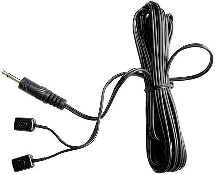 SZBJ IR Emitter Extender Cable Extension (3.2 FT/1M) - Dual Head 3.5mm Infrared Red Transmitter Pure Copper Wire Cord Compatible with IR Repeater Extender System Kit