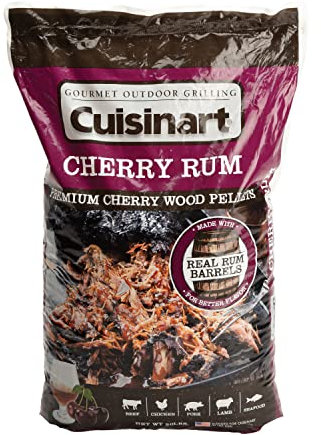 Cuisinart Granulés de Fumage pour Barbecue au Rhum Cerise de qualité supérieure – Sac de 9 kg