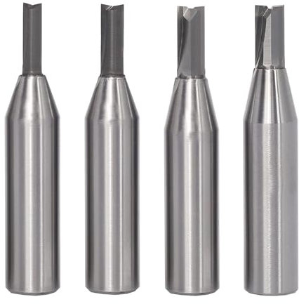 AKYLIN Nutfräser 12mm schaft 4 Stück，Nutfräser Set 4/5/6/6.35mm，Fräser für Oberfräse，Nut-Meißel-Bits Holzfräser Schneidmesser Fräser-Bits für Holzbearbeitung