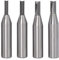 AKYLIN Lot de 4 fraises à rainurer de 12 mm - 4/5/6/6,35 mm - Pour défonceuse - Pour le travail du bois