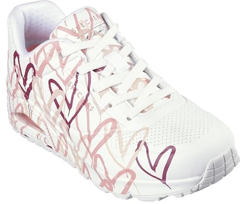 Skechers UNO Spread The Love Damen-Sneaker, Weiß Wcrl, 40.5 EU