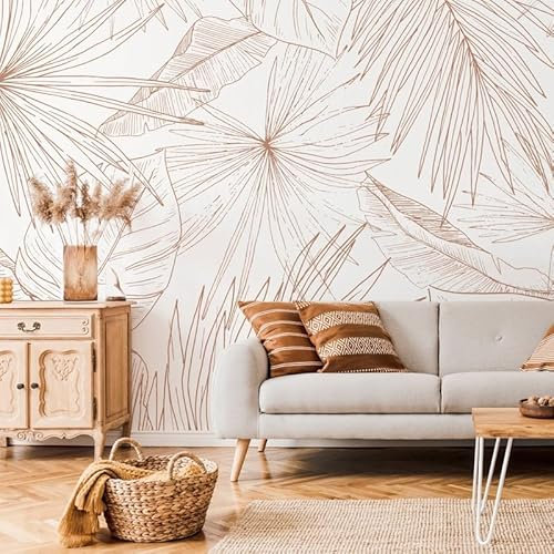 99 DECO Papier Peint Panoramique Floral Terracotta - L336xH270cm
