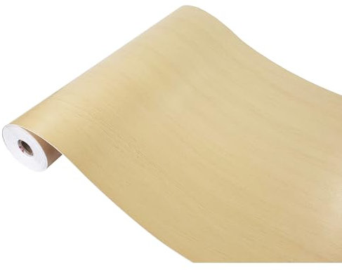 DecoMeister Klebefolien in Holz-Optik Fertigrolle Deko-Folien Holzdekor Selbstklebefolie Holzfolien Selbstklebende Möbelfolie Esche Hell 45cm x 200 cm