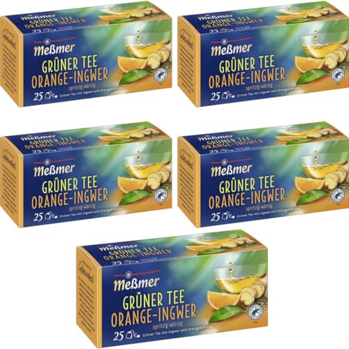 Meßmer Grüner Tee Orange Ingwer Tee 25 ST x 5 er Pack