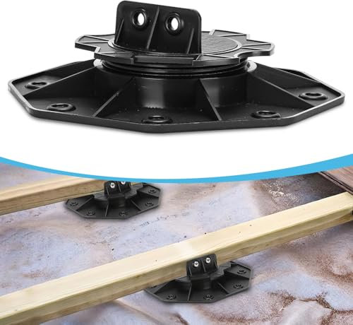 Jiubiaz 40 x Stelzlager Höhenausgleich 18-140 mm Höhe wählbar Stellfüße justierbarer Plattenlager Terrassenlager für Terrassendielen-Unterkonstruktion Holz WPC, Größe:18-30 mm