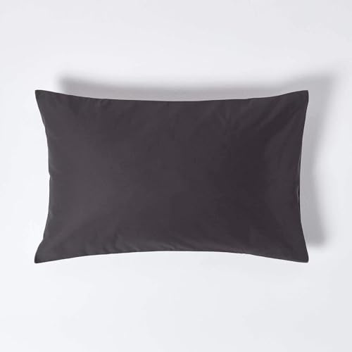 HOMESCAPES 1000 Thread Count Egyptian Cotton Grey Standard Size Pillowcase Luxury Housewife Pillow Case Pack of 4