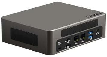 BASOARO BAM9 Mini PC, Core i7-1360P di 13a Generazione, Mini PC da Gioco 64GB RAM 1TB SSD, 2 RJ45 LAN, Display Triplo HD DP Type-C, WiFi 6 BT 5.2, Mini PC Desktop per Casa Ufficio Scuola