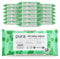 Pura Eco Baby Wipes - 18 x 60 per pack (1080 Wipes) 100% Plastic Free, 99% Water, Biodegradable, Unscented, Vegan, Monthly Pack, Suitable for Sensitive & Eczema Prone Skin
