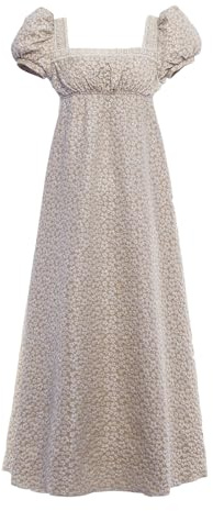 Mikan Tsumiki Damen-Regency-Kleid, langes Kleid mit Empire-Taille, viktorianisches Kostüm