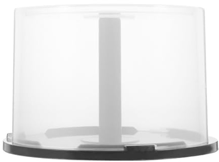 Cabilock Cd-Aufbewahrungsbehälter Box Transparenter leere cd hüllen mit Deckel Deckel,50-Disc-Kapazität, Dvd-Aufbewahrungseimer halter Hüllen für Leermedien Zuhause Und BüRo Kompaktem Design