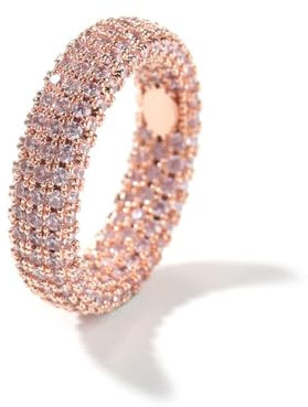 ZqlDDayUP Mode Iced Out Ring Pinky Ringe 18K Gold plattiert Verlobung Versprechen Hochzeit Eternity Ring Voll Iced Out Diamant Hochzeit Verlobungsring Ring für Männer Frauen