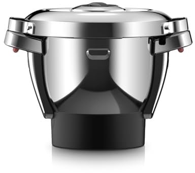 WMF Avantgarde Rührschüssel groß 3,0l Zubehör für WMF Avantgarde Küchenmaschine, Edelstahl, Kunststoff, Rührschüssel, Deckel, Dämpfaufsatz, spülmaschinengeeignet