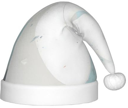 GaJher Blaue und weiße Kunst Weihnachtsmütze - Xmas New Year Kopfbedeckung, lustige Kopfschmuck für Feiertagsfeiern für Halloween, Festival