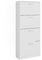 Vicco Meuble à chaussure Gizmo, Blanc, 59x137cm avec 4 compartiments