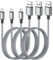 SUNGUY Cable Micro USB, [3 Piezas 1m] Cable de Carga Micro USB Trenzado de Nailon de Carga rápida para Android Galaxy S7/S6, Edge J7/J5/J3, Wiko, LG, PS4