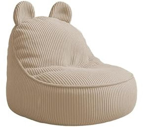 chilly pilley® Bodenkissen für Kinderzimmer Mumin Kissen Kuschelig Beanbag Sitzsack aus Cord (Creme)