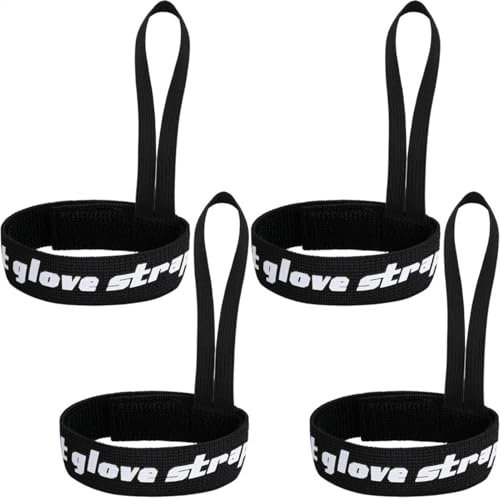 Yiohejy 4 Stück Ski Handschuh Leine, Handschuh Band Ski, Skihandschuhgurte Elastisch, Snowboard Handschuhbänder, Bergsteigerhandschuhe Handgelenkband, Unisex Ski Handschuhschlaufen Anti-Verlust
