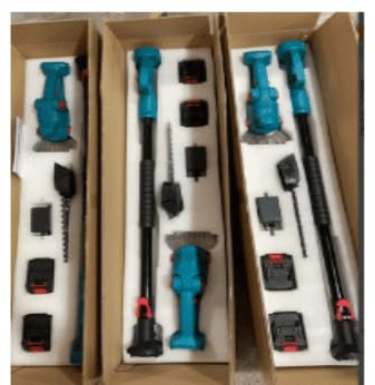 Pole Hedge Trimmer Cordless Grass Shear - 2-in-1 Adjustable pole hedge cutter Lawn Shear tool, 1.6m Long reach hedge trimmer for Shrub, Lawn, Foliage and Twig