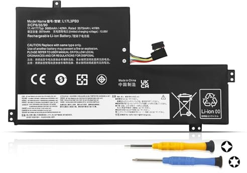 42Wh L17L3PB0 L17M3PB0 Batería para Lenovo Chromebook C340-11 S340-14 Touch,100e 300e ChromeBook 2nd Gen, 500e Chromebook 1st Gen 1 2, IdeaPad 3 CB-11IGL05 CB-14IGL05 Flex 3 CB 11IGL05 Type 81TA 81TB