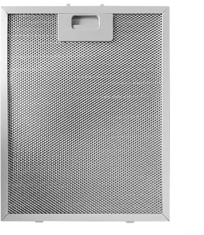 Filtro de grasa para campanas extractoras, filtro de 5 capas aluminizado de acero inoxidable plateado para campanas, rejillas de ventilación de campana extractora, 340 x 280 x 9 mm