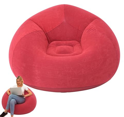 Sitzsack für Erwachsene: Luftgefüllte Liege mit ergonomischem Design, einfach zu verstauen, bequemer aufblasbarer Sitz für Entspannung im Innenbereich, Leseecke, Kaltecke