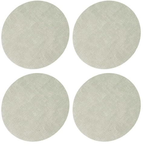 Runde Tischsets aus Kunstleder, 33 cm, wasserdicht, hitzebeständig, PVC, 4 Stück (grün)